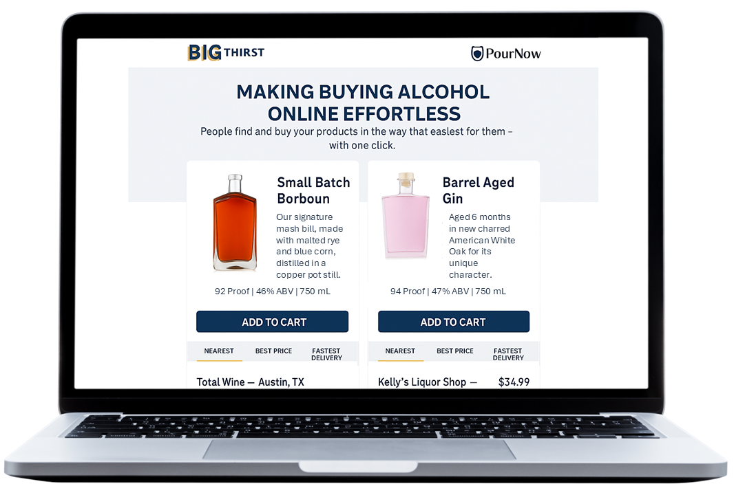 Big Thirst and Pour Now offer the alcohol industry's most advanced AI-driven omnichannel e-commerce platform